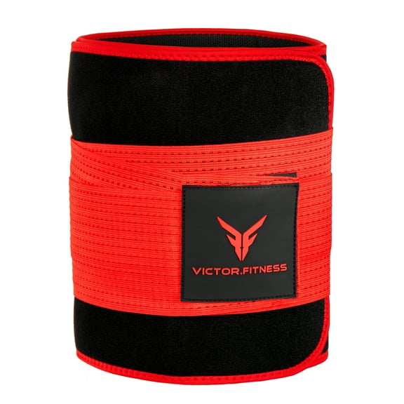 Victor Fitness VWT2RXXL | XX-Large Red and Black Waist Trimmer