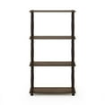 thumbnail image 4 of Furinno Turn-N-Tube 4-Tier Classic Tubes Display Shelf, Brown, 4 of 5