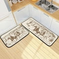 thumbnail image 7 of GZHJMY Kitchen Rugs 2 Piece Waterproof Non Slip Kitchen Mat Western Desert Cowboy Kitchen Rug Set for Sink Office Kitchen Cafe, 19.7"x47.2"+19.7"x27.6" Carpet Runner, 7 of 7