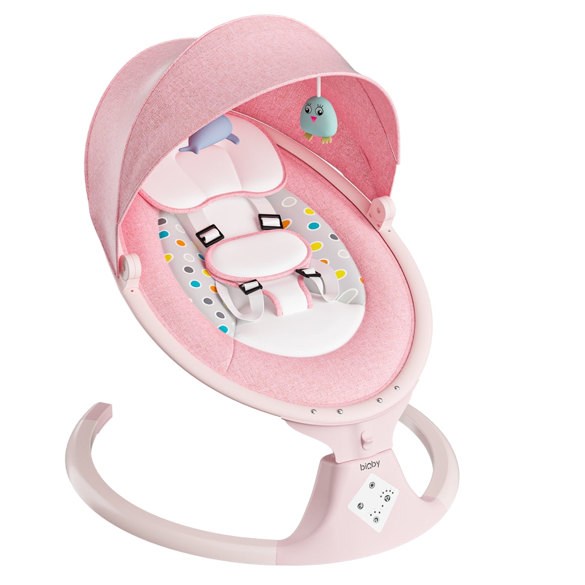 Bioby Baby Swing, Remote Control Baby Bouncer With 5Speeds For Infants