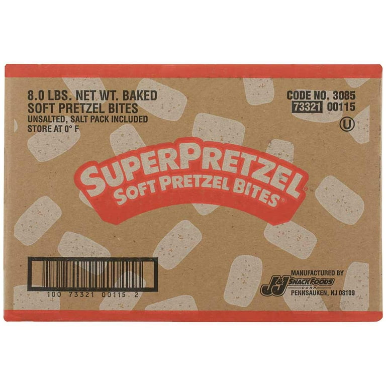 Super Soft Pretzel Bites by J and J Snack, 10-gram, Pack of 350