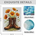 thumbnail image 3 of Diamond Art Kit for Adults, Flower Boots Print No.182 Diamond Painting for Adults Beginners, 5D DIY Diamond Art Painting Kits, Colorful Diamond Painting Craft for Home Decor 12x16, 3 of 7