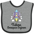 thumbnail image 3 of Inktastic Future Aerospace Engineer Rocket Girls Baby Bib, 3 of 4