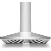 Joeaonz 30-Inch Wall Mount Range Hood, Stainless Steel, 450CFM, Ventless/Ducted, Ultra Quiet, LED Light, 3-Speed