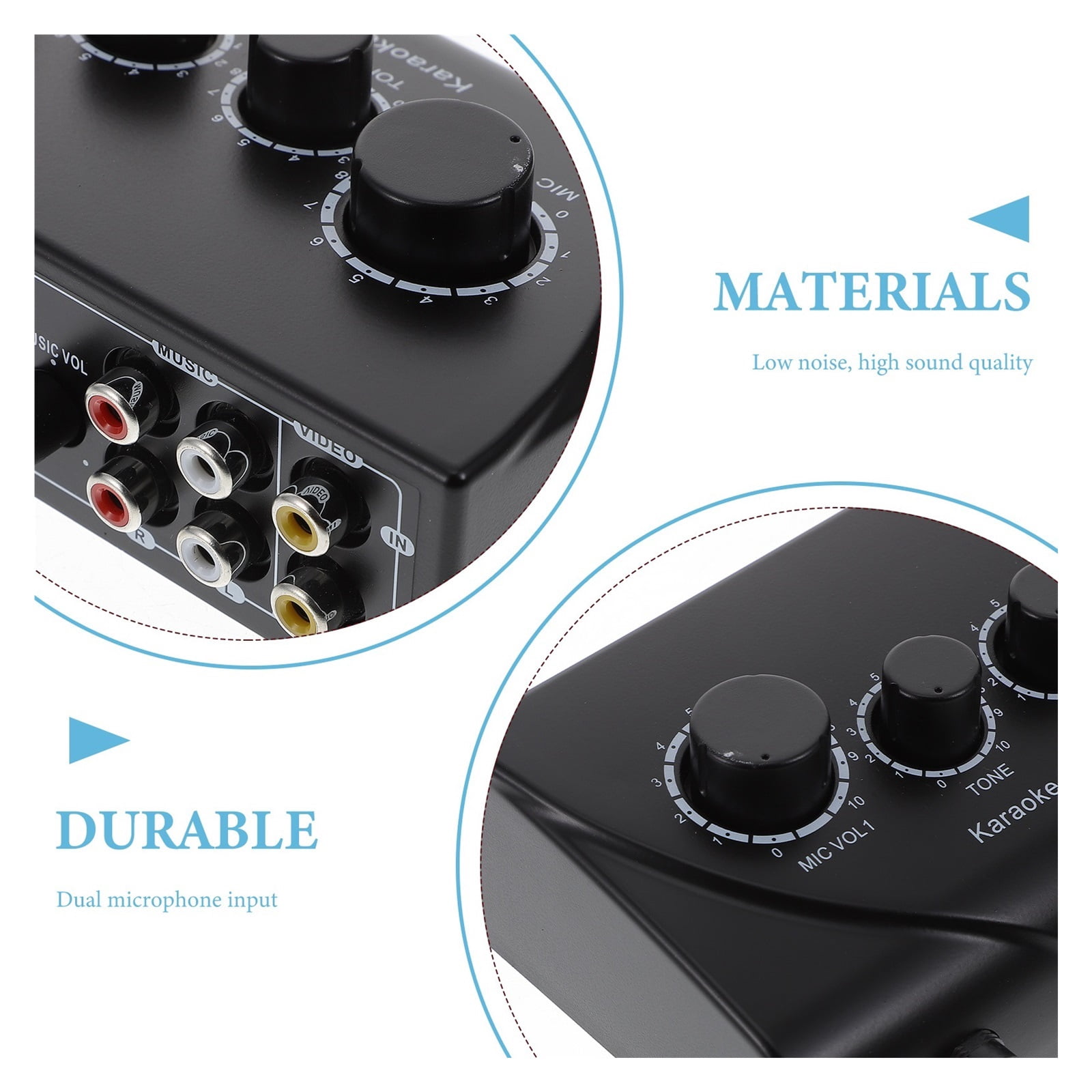 Mixers Mic Sound Amplifier Keyboard for Black Equipment Streaming ,Multi Modes