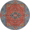 thumbnail image 1 of Ahgly Company Indoor Round Traditional Fire Brick Red Persian Area Rugs, 4' Round, 1 of 6