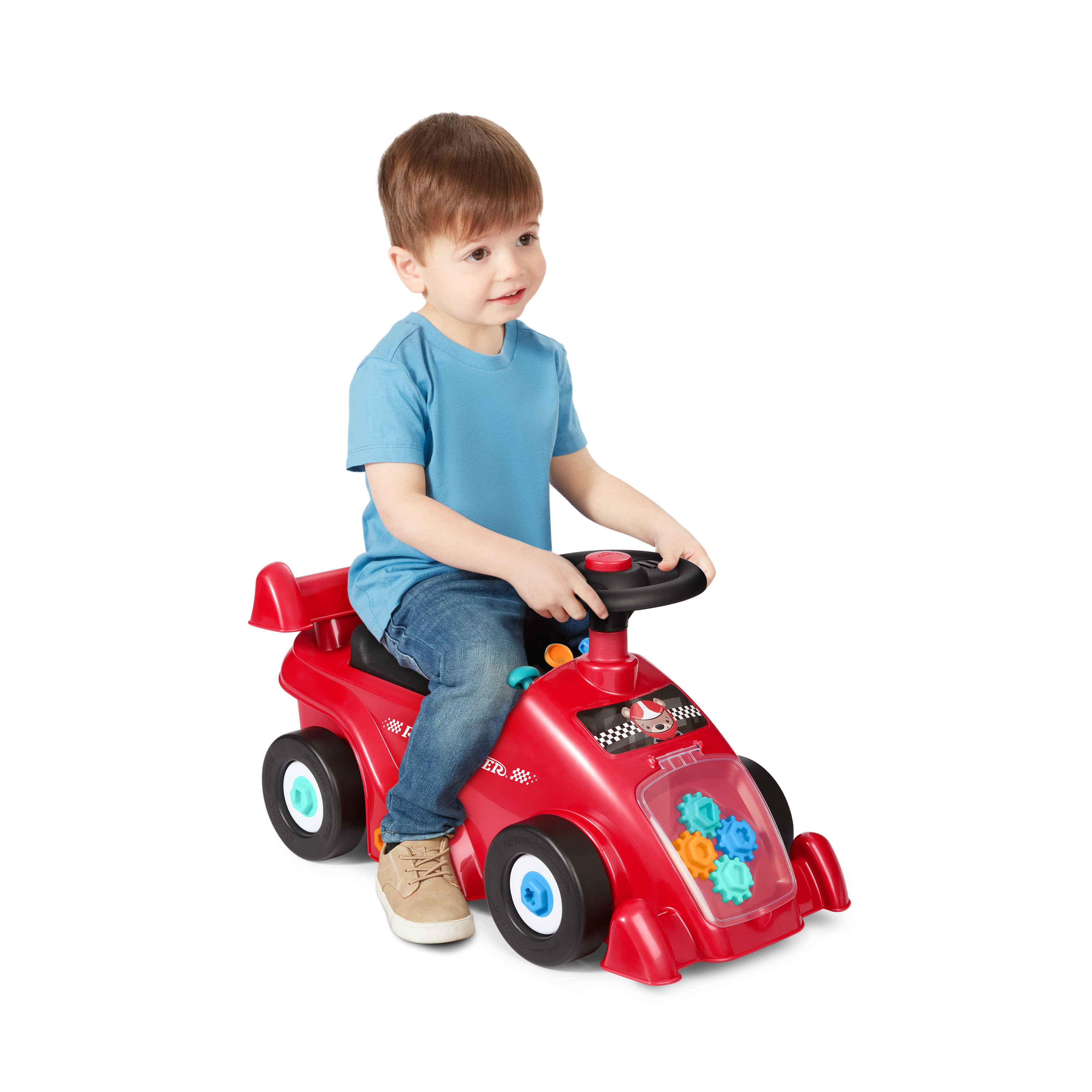 Radio Flyer Pit Stop Play Racecar Ride-On with Tools photo 2