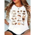 thumbnail image 1 of Coffee Chocolate Ice Cream Print T-Shirt, T-Shirt for Coffee Lovers, T-Shirt for Coffee Workers, 1 of 7
