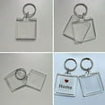 thumbnail image 3 of 25Pcs Clear Acrylic Photo Keychains Blank Square Shape Picture Frame Keychain Keyring Insert Personalized Keychain Snap in Insert Key Chain Keyrings, 3 of 5