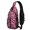 Black and Pink Leopard Print, variant on Black and Pink Leopard Print Sling Backpack, Casual Day Sling Pack with Earphone Port, Breathable Padded Back Gift Ideas for Holiday Birthday Gifts