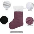 thumbnail image 3 of Coolnut Christmas Stocking Personalized Solid Color Large Candy Stocking Hanging Gift Xmas Stockings Decoration 1 PC for Family Holiday Party Ornaments Decor Fireplace, 3 of 7