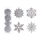 thumbnail image 1 of 40 adornos de copos de nieve con purpurina, adornos de Navidad de copos de nieve de plástico para decoraciones de árboles de Navidad Adepaton CPB-SSW224-5, 1 of 5