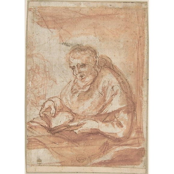 Saint Reading Poster Print by Anonymous, Italian, Roman-Bolognese, 17th century (18 x 24)