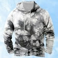 thumbnail image 2 of Hpapadks Hoodie for Men Athleisure Drawstring Hoodies Pullover with Pocket Lightweight Long Sleeve Tie Dye Print Sweatshirts for Men, 2 of 5