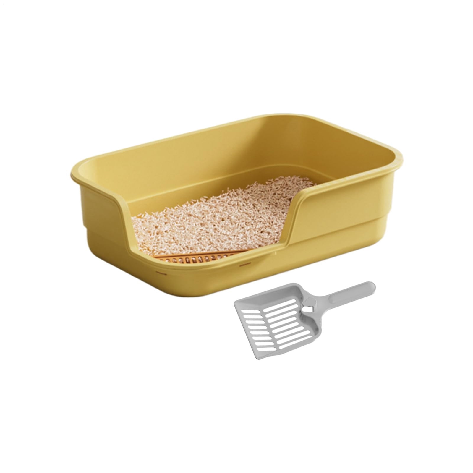 Extra Large Semi Enclosed Cat Litter Box High Sides Low Entry Open Top Kitty Toilet Splash Control for Senior Cats Kittens Multi Cat Home Apartment Senior Cats Multi Cat Clean Home Litter Control