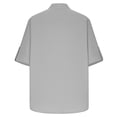 thumbnail image 5 of OGLCCG Mens Cotton Linen Henley Shirts Casual 3/4 Sleeve Hippie Yoga Tops Lightweight Solid Color Summer Beach T-Shirt,XXL,Gray, 5 of 7