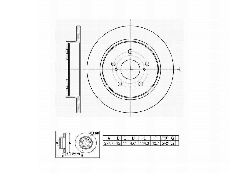 Winstop Brake Rotor, Rear WS239772, Suzuki Kizashi 2013-2010