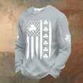 thumbnail image 2 of Dwelliawo St Pattys Waffle Shirt Men Graphic Waffle Knit Long Sleeve T Shirt Casual St Patricks Day Shamrock Slainte Clover Printed Shirts Crewneck Tops Light Gray 3XL, 2 of 5