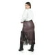 thumbnail image 4 of Falda de vinipiel con flecos Roman Fashion /Tallas Extras, 7063 (Cafe) cafe 38, 4 of 7