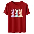thumbnail image 2 of TaTaai Womens Casual Printed Short Sleeve T Shirt Round Neck Loose Fit Soft Blouse Fashion Easter Graphic Tee Lightweight for Spring Summer Daily Work Vacation Gift, 2 of 6