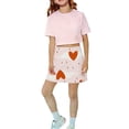 thumbnail image 6 of CPNG Girls Skorts High Waist Athletic Skirts with Shorts Little Girl Casual Heart Print High Waisted Stretchy Sporty Skorts, 6 of 7