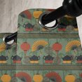 thumbnail image 3 of Ambesonne Tea Party Grommet Curtain, Chinese Vibes Print Boho, 50" x 72", Reseda Green and Marigold, 3 of 6