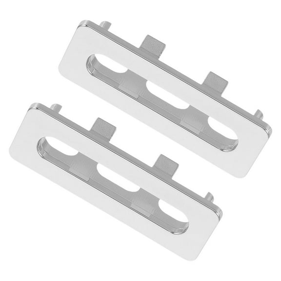 WHAMVOX 2pcs Sink Trim Overflow Cover Plastic Rectangle Sink Overflow Rings Basin Drain Cover Hole Insert for Kitchen Bathroom