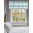 thumbnail image 3 of Valances for Windows Sky Blue Linen Stripes Rod Pocket Cafe Window Treatments Valance Curtains for Kitchen Bathroom Laundry Basement Windows 54"x18", 3 of 9