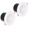 thumbnail image 1 of Unique Bargains 4 Inch Round Air Vent Spring Loaded, 2pcs ABS Adjustable Air Diffuser with Louver Grille for Home Office, White, 1 of 6