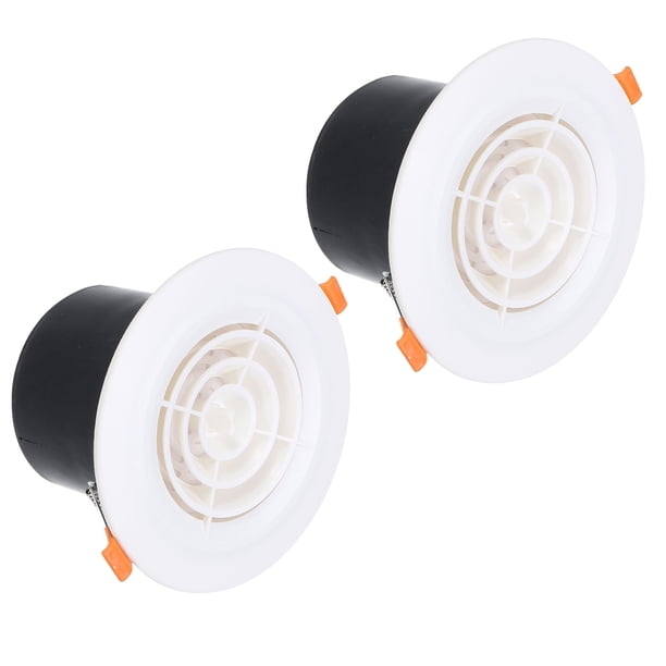 Uxcell Ventilación Redonda de 4 Pulgadas con Resorte, 2 piezas Difusor de Aire Ajustable de Plástico ABS con Rejilla de Persiana para Oficina en Casa, Blanco