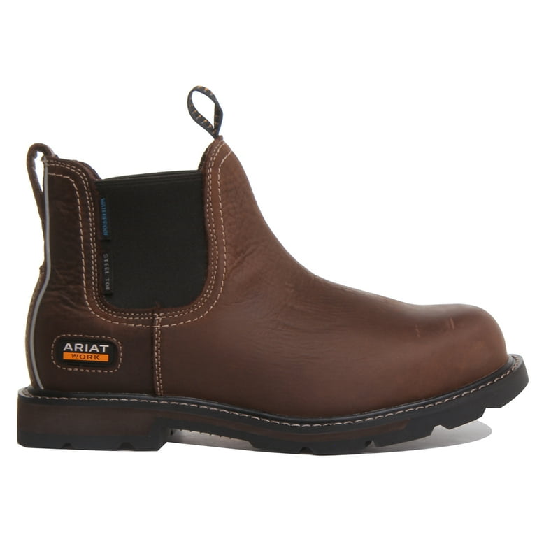 Ariat Mens Groundbreaker Chelsea Waterproof Steel Toe Work Boot