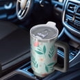 thumbnail image 6 of 40oz Pioneer Flower Floral Print Pattern Insulated Tumbler with Handle, BPA-Free Leak Proof Lid and Straws, Double Wall Vacuum, Hot 12h/Cold 34h, 6 of 6