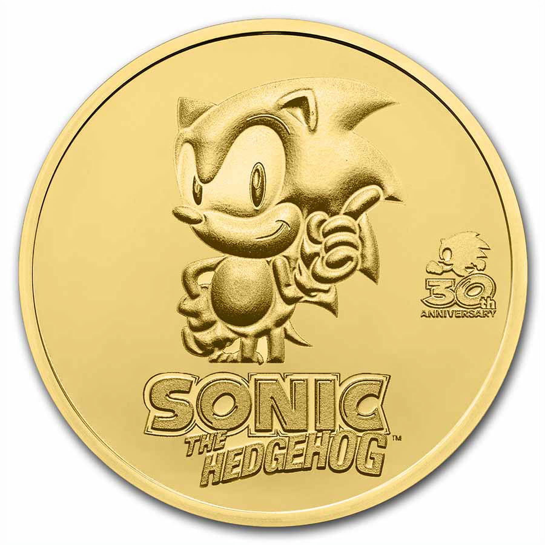 2021 Niue 1 oz Gold Sonic the Hedgehog 30th Anniversary BU