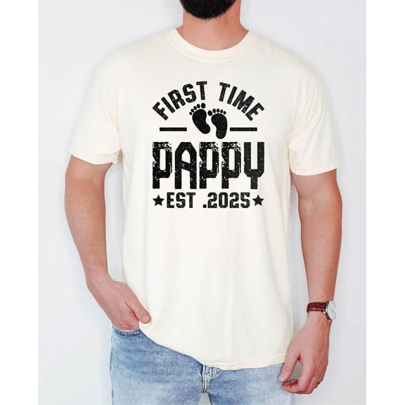 Pappy Shirt, Pappy Tee, Pappy Gifts, Grandpa Shirt, First Time Pappy Est 2025 Tee Pappy Father’S Day Gifts For Pappy, New Grandpa Gifts
