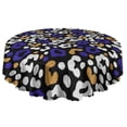 thumbnail image 5 of 60 Inch Round Lace Tablecloth Water Resistant Washable, Leopard Animal Print, 5 of 5
