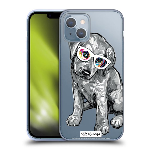 Head Case Designs Officially Licensed P.D. Moreno Black And White Dogs Labrador Retriever Soft Gel Case Compatible with Apple iPhone 14
