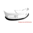 thumbnail image 4 of Ikon Motorsports Front Bumper Lip Compatible with 2006-2007 Mitsubishi Lancer Evolution MDA Style Unpainted Black PU Polyurethane Air Dam Chin Spoiler Protector Splitter, 4 of 5