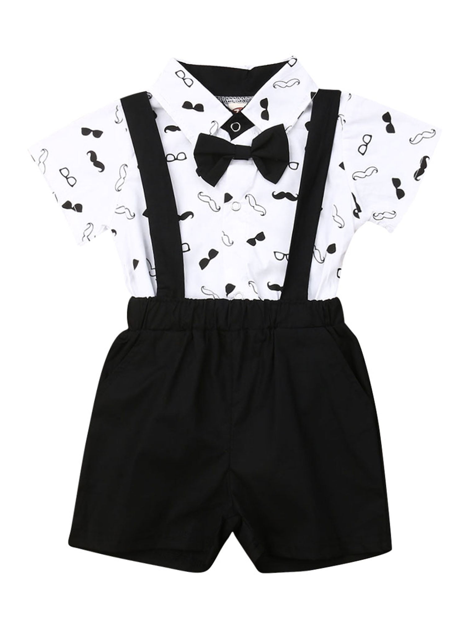 Baby Boy Wedding Christening Formal Party Bow Tie Smart Suit Outfit Tuxedo 3-24m 