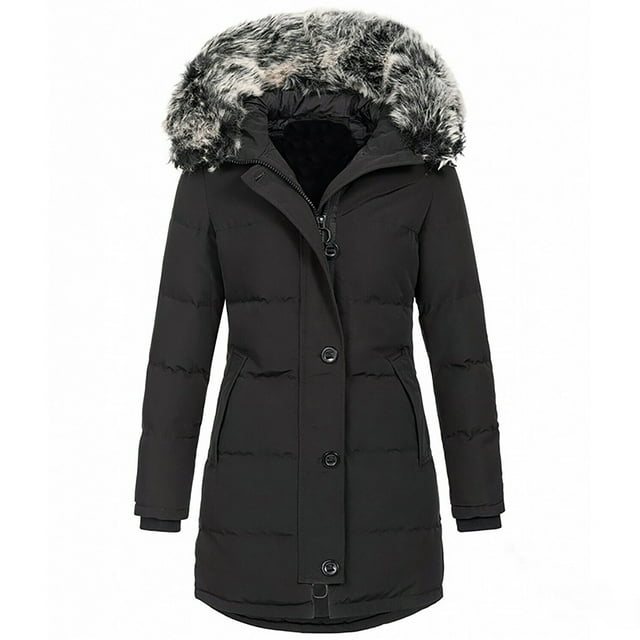 Cardigan à Capuche pour Femmes Mode Femmes Cardigan Uni à Col à Capuche Veste en Duvet Manteau Rembourré