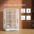 thumbnail image 2 of golytefs Household Bird Cage Impact Resist Wrought Iron Bird Cage Removable Tray Portable Parrot Cage for Indoor Outdoor Home Bird Feeding, 2 of 9