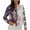 White, variant on IROINNID Women's Zip Up Jacket Long Sleeve Print Outwear, Leisure Spring Autumn Zip Slim Fit Jacket