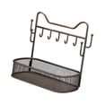 thumbnail image 3 of DOLITY Key Holder Stand Jewelry Organizer with Hangers Practical Jewelry Holder Key Rack for Porch Bedroom Tabletop Countertop Decor Black, 3 of 8