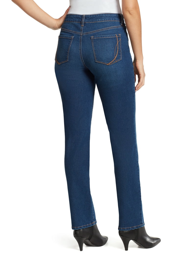 Free Shipping! Bandolino Women's Versatile Chic High Rise Straight Leg Jeans, 27" Inseam, 5 Pockets - Walmart.com Free Shipping! Bandolino Women's Versatile Chic High Rise Straight Leg Jeans, 27" Inseam, 5 Pockets - Walmart.com