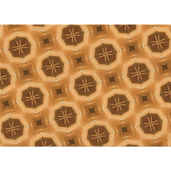 Ahgly Company Machine Washable Indoor Rectangle Transitional Mahogany Brown Area Rugs, 6' x 9'