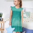 thumbnail image 4 of Fotbe Teal Turquoise1 Vestido de Dormir para Niñas de 3 a 10 Años, Mangas Cortas, Estilo Princesa, Pijama Camisón con Mangas Voladas-Medium, 4 of 6