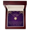 thumbnail image 1 of To My Wife Your Kiss Mends My Heart Infinity Knot Necklace Message Card, 1 of 7