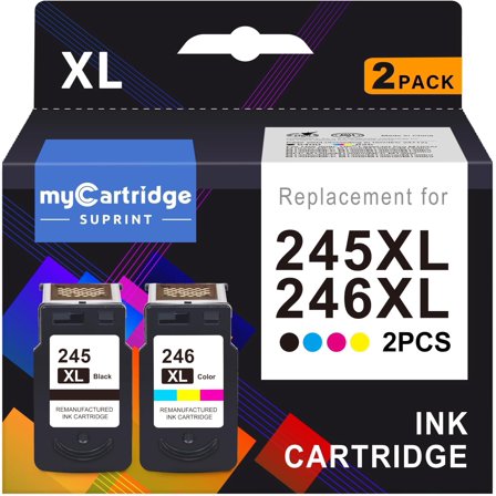 245XL Ink Cartridge PG-245 CL-246 Replacement for 245 and 246 Compatible 246XL Combo Pack Pixma MG2522 TS3122 TS3322 MX490 TR4520 Printer