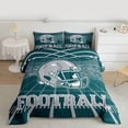 thumbnail image 2 of jejeloiu Football Game Twin Comforter Sets,Gray Green Bedding Set For Teens Reversible 2 Pieces, 2 of 8