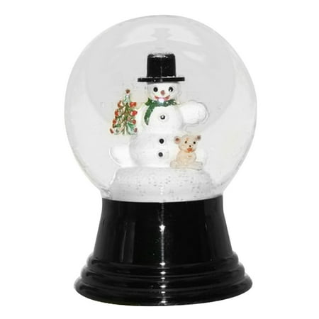 Snowman with Bear Snow Globe