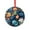 Pattern-1, variant on Music Round Vinyl Record Xmas Ornament Holiday Decor And Xmas Gifts Ideas Broken Vinyl Record Round Shaped Glass Ornament